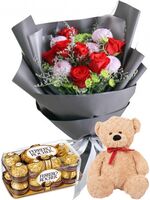 send valentines flowers chocolates n bear to vietnam