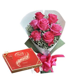 send rose bouquet and lindt chocolate to vietnam