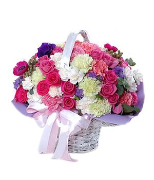 mixed flowers basket to vietnam