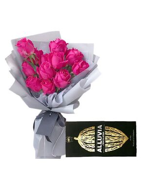 send roses bouquet with meiji chocolate to vietnam