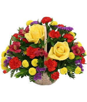 Mixed Flowers Basket to vietnam