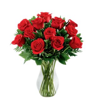 one dozen classic red roses to vietnam